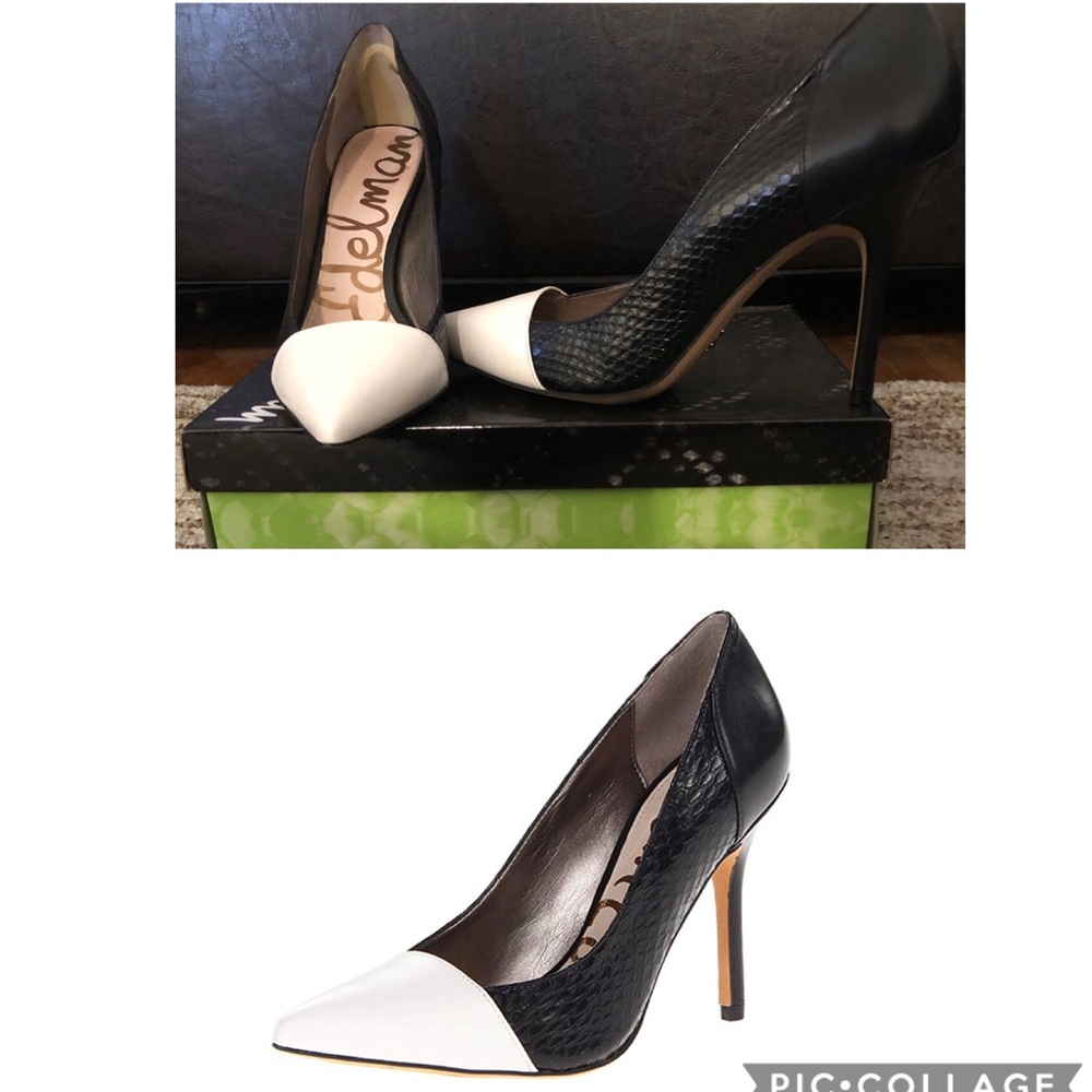 Sam Edelman Black and White Pumps